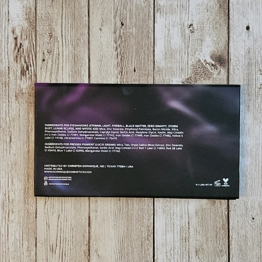 NIB Dominique Cosmetics Celestial Thunder Eyeshadow Palette